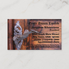 Rustikale Tür-Visitenkarten Visitenkarte