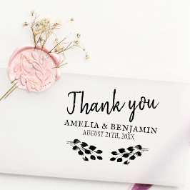 Rustikale Twigs Vielen Dank, dass Sie Script Weddi Gummistempel