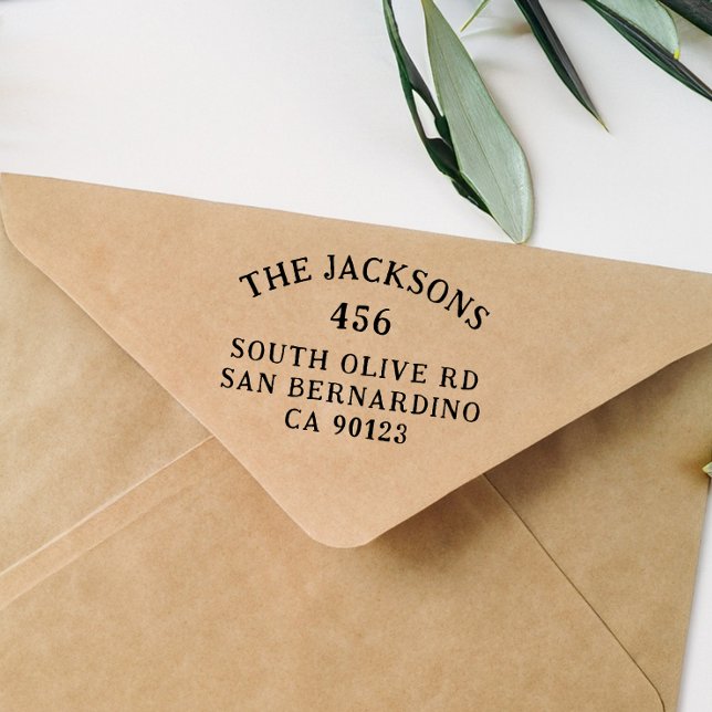 Rustikale Typografie Vintage Rücksendeadresse Gummistempel (Rustic Typography Vintage Style Return Address Rubber Stamp)