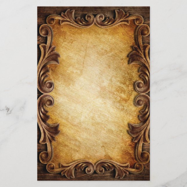 rustikale Typografie Western Hochzeit Briefpapier (Vorderseite)