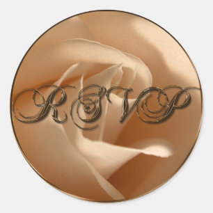 Rustikale UAWG Creme Rose Hochzeit Umschlag Aufkle Runder Aufkleber