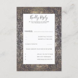 Rustikale UAWG für Hochzeiten RSVP Karte