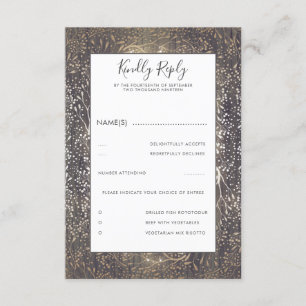 Rustikale UAWG für Hochzeiten RSVP Karte