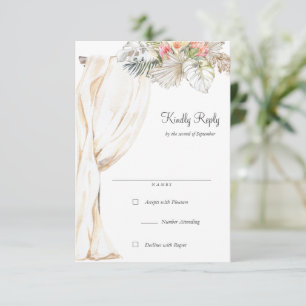 Rustikale UAWG für Hochzeitstorch RSVP Karte