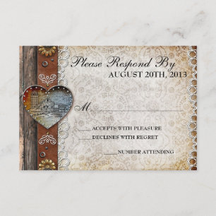 Rustikale UAWG RSVP Karte