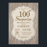 Rustikale Überraschung 100. Geburtstag Einladung H<br><div class="desc">Rustikale Überraschung 100. Geburtstag Einladung Holz Hintergrund.Erwachsene Geburtstagsparty. Der Mensch Birthday Bash Invite. 13. 16. 18. 20. 21. 30. 40. 50. 60. 70. 80. 90. 100.,  Jedes Alter.
Für weitere Anpassungen klicken Sie bitte auf die Schaltfläche "Anpassen" und verwenden Sie unser Designwerkzeug,  um diese Vorlage zu ändern.</div>