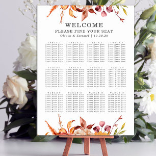 Rustikale Übersicht über die Hochzeitssitze im Her Poster