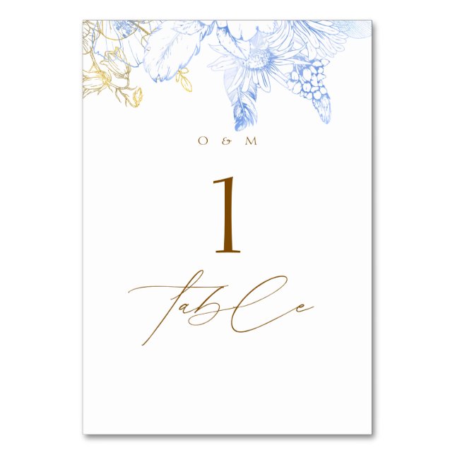 Rustikale und elegante Florals Rose Gold Wedding Tischnummer (Vorderseite)