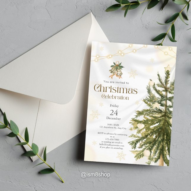 Rustikale und elegante Weihnachtsfeier Einladung (Von Creator hochgeladen)