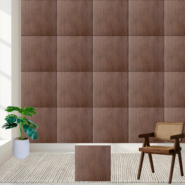 Rustikale und moderne Braunholz-Keramik Tile Fliese (Rustic & Modern Brown Wood Grain Ceramic Tile)
