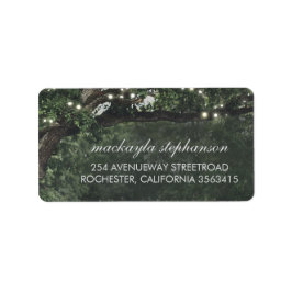 Rustikale und Vintage Hochzeit von Bäumen Adressaufkleber