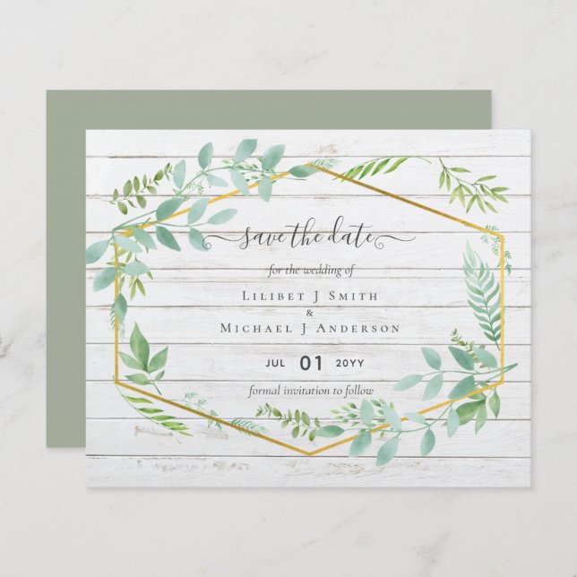 Rustikale Vegetation auf Driftwood Budget Wedding (Vorne/Hinten)