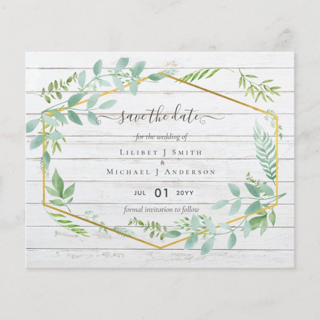 Rustikale Vegetation auf Driftwood Budget Wedding Flyer (Vorne)