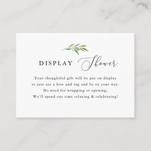 Rustikale Vegetation Elegante Showdusche Begleitkarte (Vorderseite)