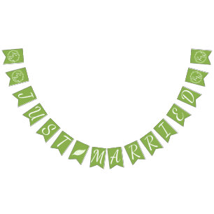 Rustikale Vegetation Hochzeitswein nur verheirat Wimpelkette