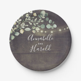 Rustikale Vegetation Landschaftliches Party Pappteller