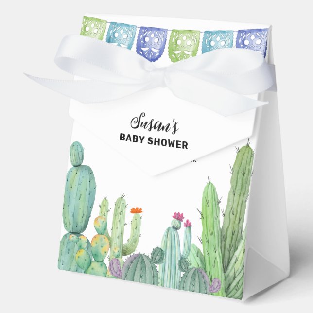 Rustikale Vegetation Taco Fiesta Cactus Baby Showe Geschenkschachtel (Vorderseite)