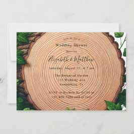 Rustikale Vegetation und Polterabend aus Holz Einladung