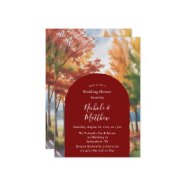 Rustikale Veränderung des Polterabends der Blätter Einladung