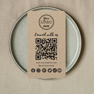 Rustikale Verbindung mit dem QR-Code der Sozialmed Visitenkarte