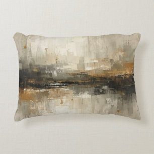 Rustikale verbrannte Orange Grau Schwarz Beige abs Dekokissen