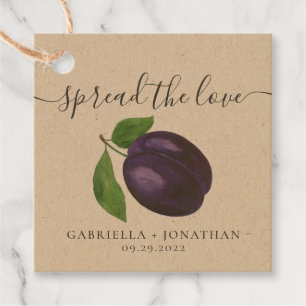 Rustikale Verbreitung der Liebe Pflaume Kraft Papi Geschenkanhänger