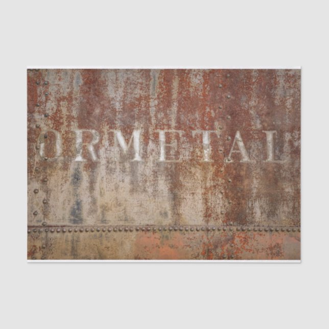 Rustikale Vintag-braune Texturentyppografie Seidenpapier (Vorderseite)