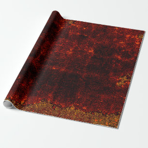 Rustikale Vintag-Bright Orange Brown Grunge Textur Geschenkpapier