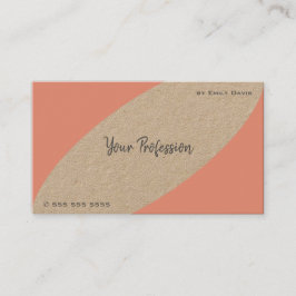 Rustikale Vintag rosa braune, farbige Handwerksgeg Visitenkarte