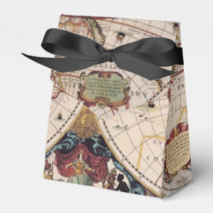 Rustikale Vintage alte Weltkarte IV Geschenkschachtel
