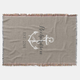 Rustikale Vintage Ankerhochzeit Decke