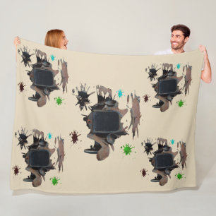 Rustikale Vintage-Auto-Grunge-Kunst, Fleecedecke