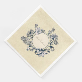 Rustikale Vintage Blume Blumenblossom Hochzeit Serviette