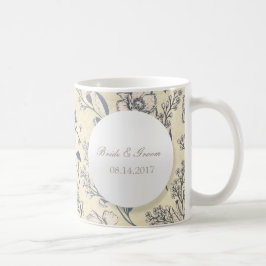 Rustikale Vintage Blume Blumenhochzeit Tasse