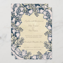 Rustikale Vintage Blume Blumenzwiebeleinladung Einladung