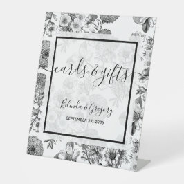 Rustikale Vintage Blume Hochzeitskarten & Geschenk Sockelschild