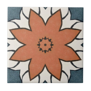 Rustikale vintage Blumen Geometric Fliese