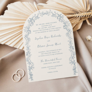 Rustikale Vintage Blumenstrasse Einladung