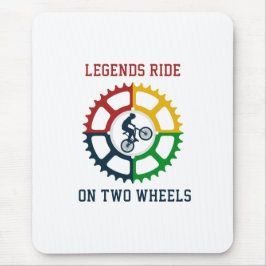 Rustikale Vintage Fahrradspirale Mousepad