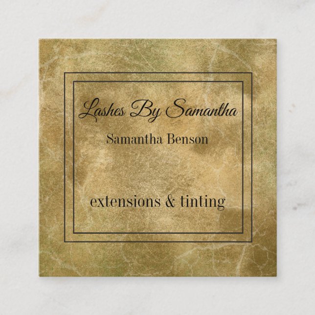 Rustikale Vintage Hintergrundbeleuchtung Quadratische Visitenkarte (Vorderseite)