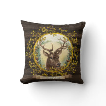 Rustikale Vintage-Hirsch Büffel-Karo Dekoration