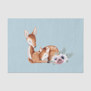 Rustikale Vintage-Hirsch-Wald-Blumen-Baby-Party Seidenpapier
