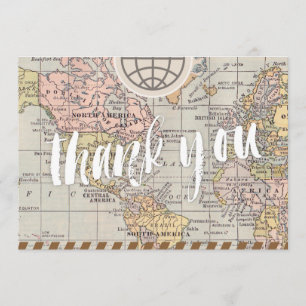 Rustikale Vintage Hochzeit Danke Karte