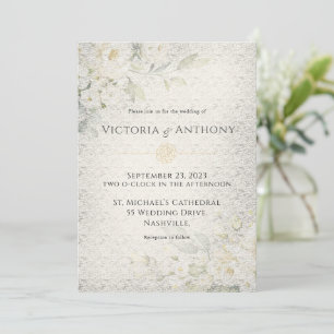 Rustikale Vintage Hochzeit Einladung
