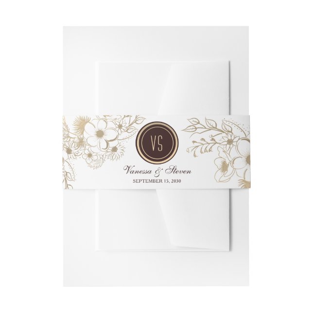 Rustikale Vintage Hochzeit Einladungsbanderole (Vorderseite Beispiel)