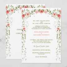 Rustikale Vintage-Hochzeit mit rosafarbenem floral