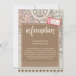 Rustikale Vintage-Hochzeitskarte Einladung