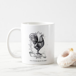 Rustikale Vintage-Hühnchen-Familienname-Farm Kaffeetasse