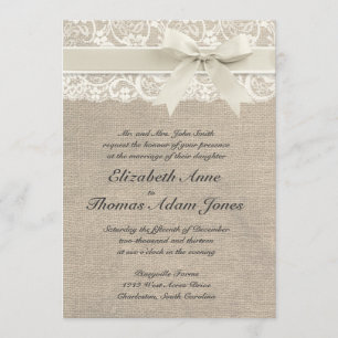 Rustikale Vintage Inspirierte Hochzeitseinladung Einladung
