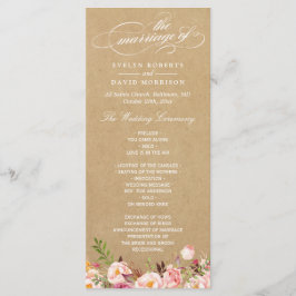 Rustikale Vintage Kraft | Hochzeitsprogramm Programm